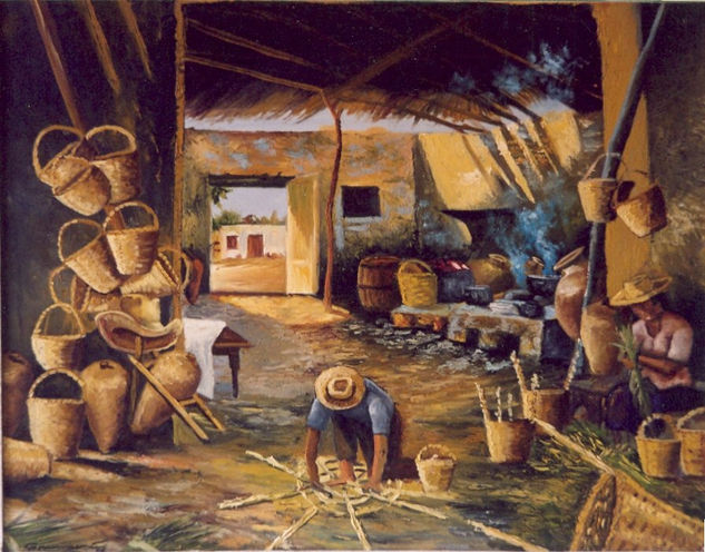 "los canasteros" colecc: "colores de mi region de walter ramos " Oil Canvas Landscaping