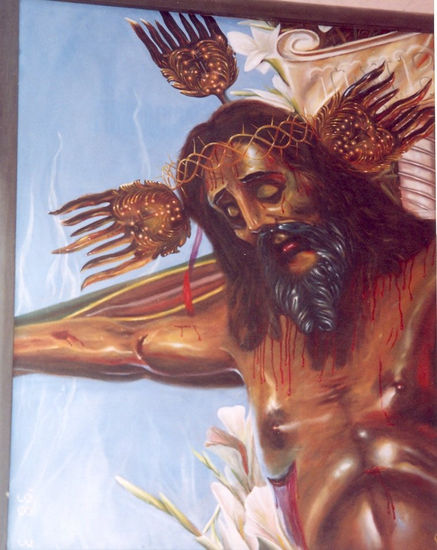 " cristo moreno señor de luren" colecc:"colores de mi region de walter ramos" Oil Canvas Landscaping