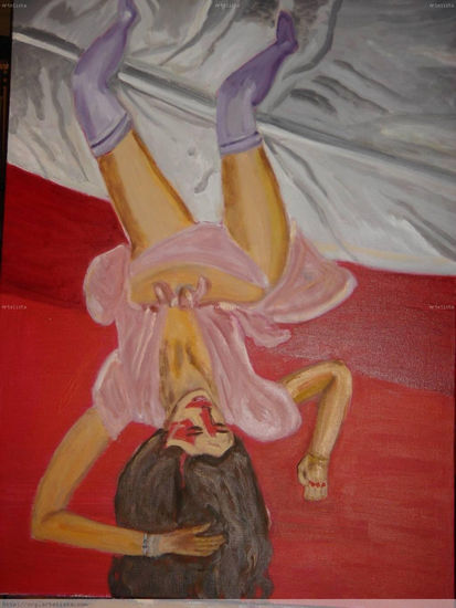 Violencia Mixed media Canvas Figure Painting