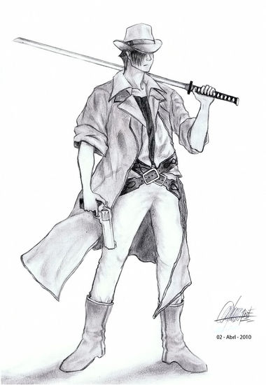 Pistolero con Katana Pencil