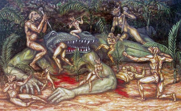 La cacería de Plutón Oil Canvas Nude Paintings