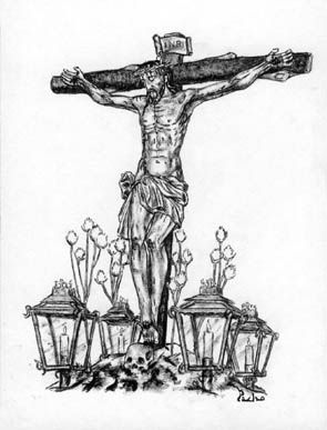 Cristo del Amparo Caña y tinta china