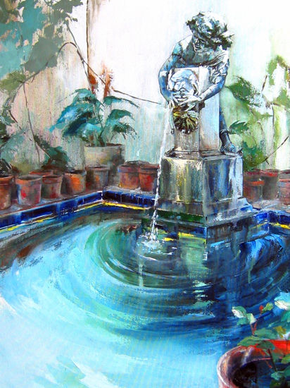 Casa Pilatos, Amapola Herrera Oil Canvas Landscaping