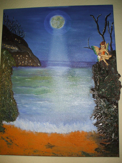 37-NOCHE Y HADA Oil Canvas Marine Painting