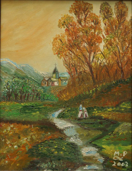 Las dos doncellas Oil Canvas Landscaping