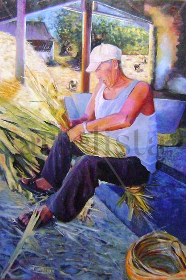 molienda Oil Canvas Figure Painting