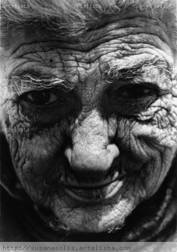 Retrato de anciana Portrait Black and White (Manual)