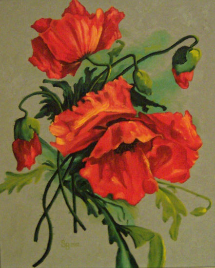 Opio Oil Canvas Floral Painting