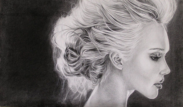 Retrato de Jessica Alba Charcoal