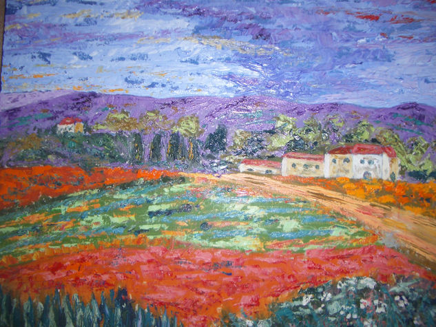 vidreres colores baix emporda Oil Canvas Landscaping