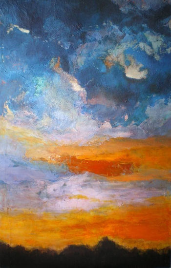 Serie "Nubes IV" Óleo Tabla Paisaje