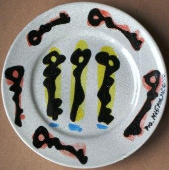 Piatto con chiavi, ceramica artistica-Pio Mastrogiacomo Acerno (SA)
