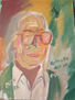 Retrato de un escritor,óleo sobre lienzo en bastidor 30x40 cm. de Crespo