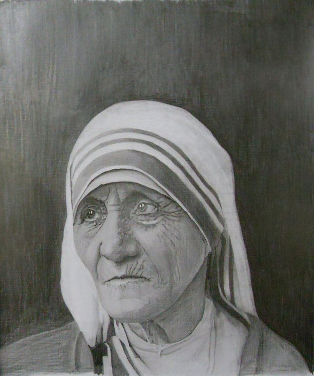 retrato Madre teresa de Calcuta