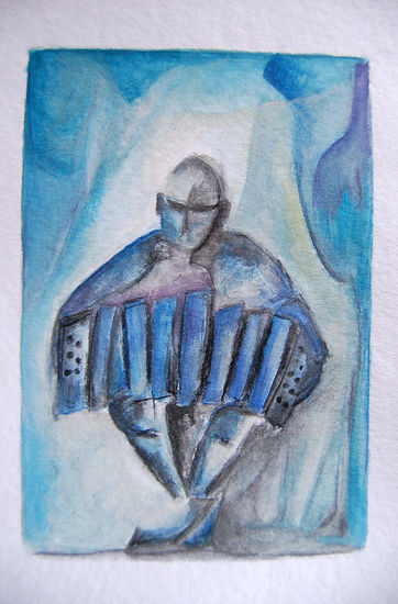 Bandoneon. Charcoal