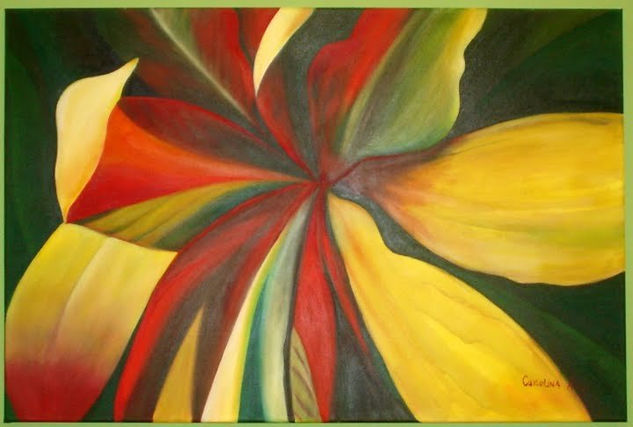 Flor 1 Mixed media Canvas Floral Painting