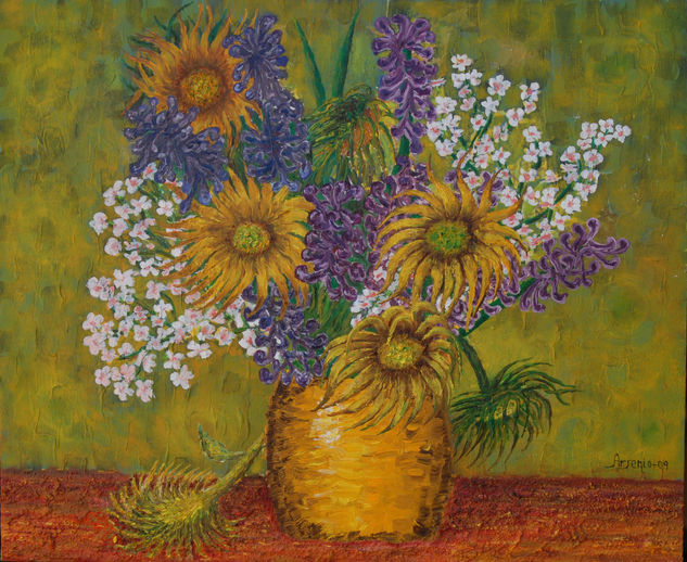 Flores para Vincent Oil Canvas Still Life Paintings