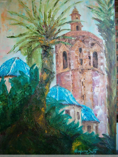 El Micalet ( Valencia ) Oil Canvas Landscaping