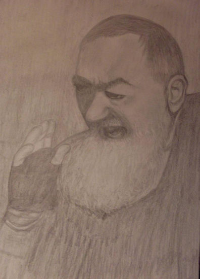 Padre Pio Óleo Lienzo Retrato