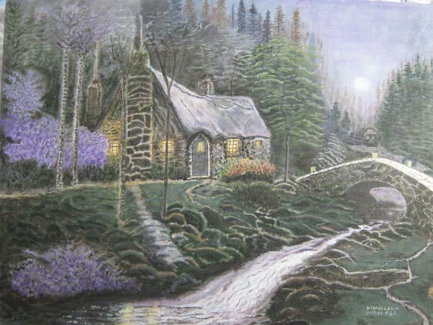 cabaña villa la angostura (bariloche )arg. Oil Canvas Landscaping