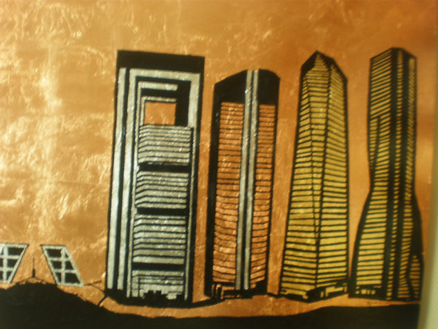 LAS CUATRO TORRES ( MADRID) Oil Canvas Landscaping