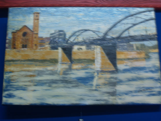 "El pont " Tortosa Oil Canvas Landscaping