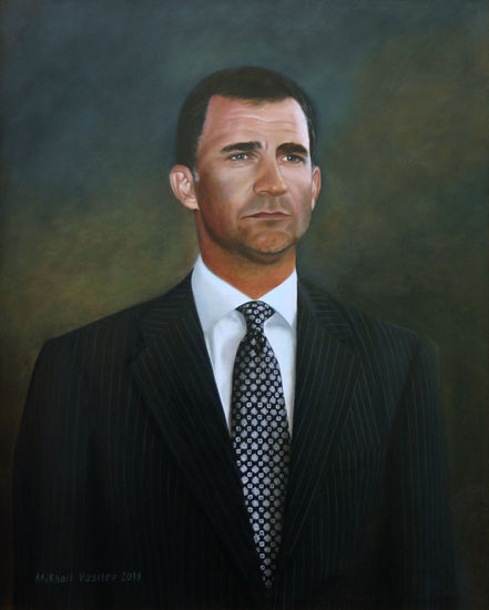 Felipe de Borbón y Grecia Oil Canvas Portrait