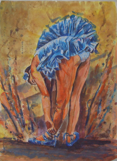 Danza I Mixed media Paper Figure Painting