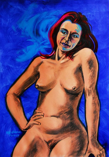 Modelo Acrylic Paper Nude Paintings