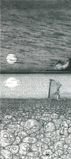 Piedras. 40 x 24,5 cm. Año 1992. Tinta