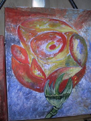 la rosa Acrylic Canvas Floral Painting