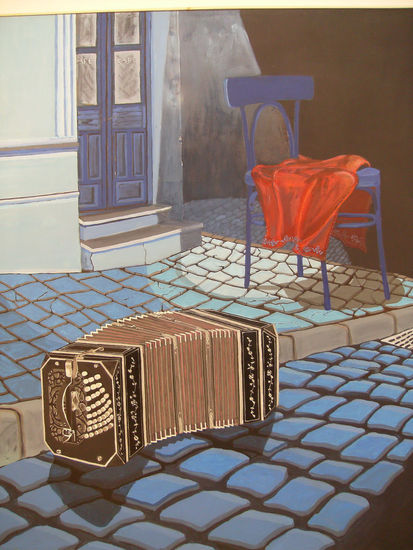 RECUERDO DE BANDONEON tango Oil Canvas Landscaping