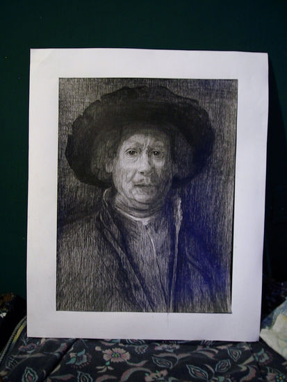 Rembrandt Van Rijn. Grafito