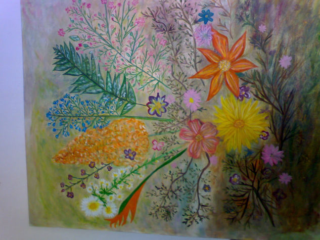 Otoño Floral Oil Canvas Floral Painting