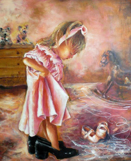 zapatos Oil Canvas Figure Painting