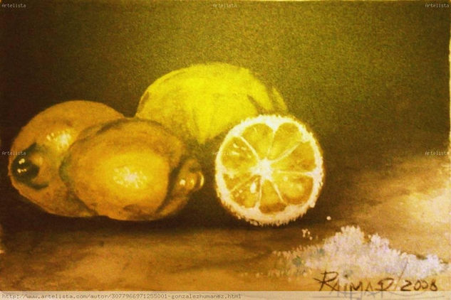 LIMONES Acuarela Papel Bodegones