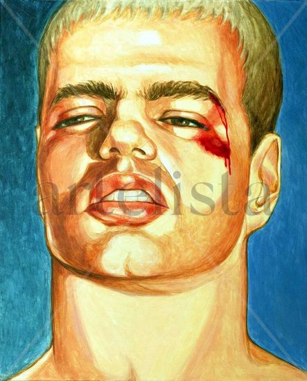 Boxeo 1 Acrylic Canvas Figure Painting