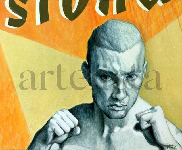 Boxeo 2 Acrylic Canvas Figure Painting