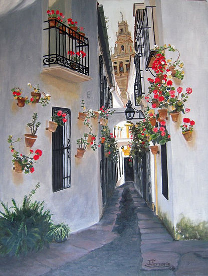 Calle de las flores Oil Panel Landscaping