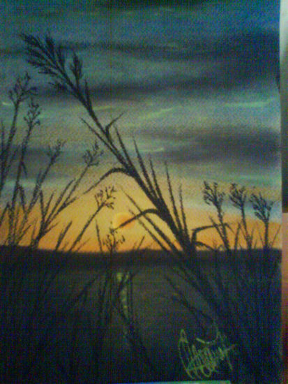 atardecer 1 Pastel Paper Landscaping