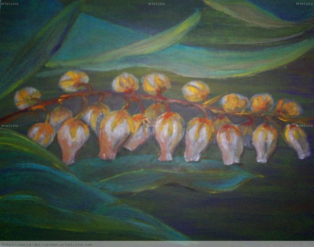 Lirio de los Valles Oil Card Floral Painting