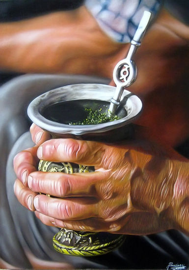 Estudio 1: Mate Oil Canvas Figure Painting