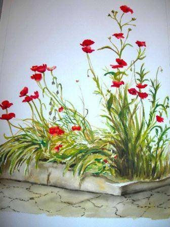 EL ARRIATE Watercolour Paper Floral Painting