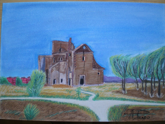 Ermita de Polvoranca 2 Pastel Paper Landscaping