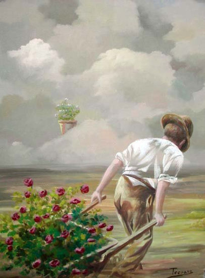 la  carretilla de flores 