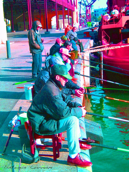 Pescadores del puerto Other Themes Color (Digital)