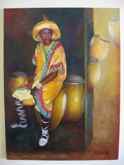 Fuga de tambores Oil Canvas Figure Painting