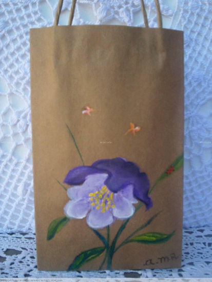 Violeta Óleo Papel Floral