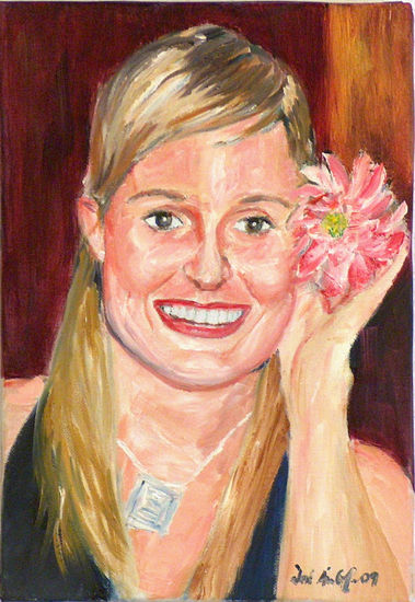 ELENA M.B.. Oil Canvas Portrait