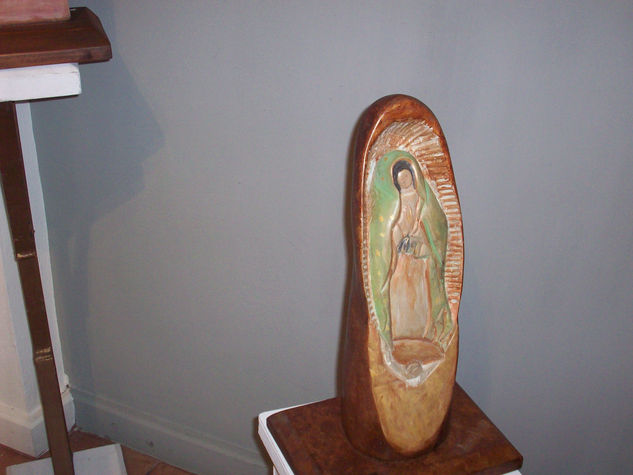 virgen de guadalupe Wood Figurative